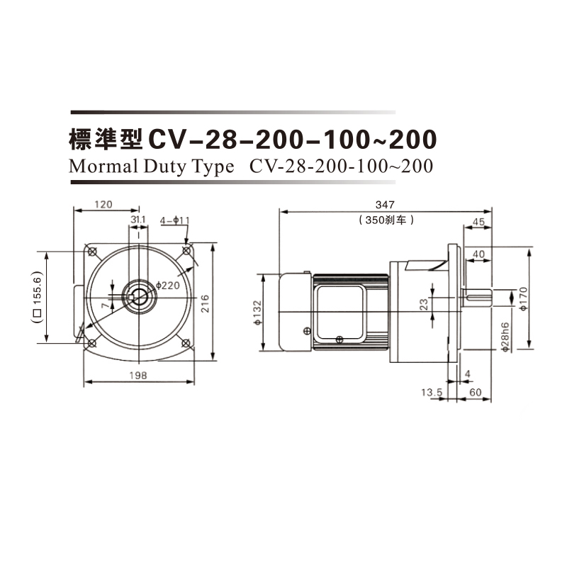 Industrial DC Gear Motor RAZP Stable Speed Control Industrial Gear Motor